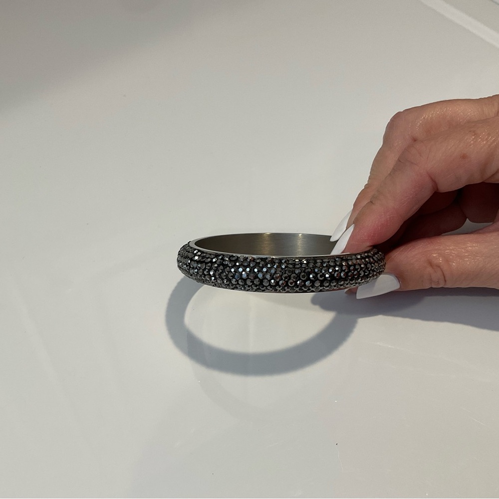 Crystal Blue Crystal Embellished Bangle Braclet